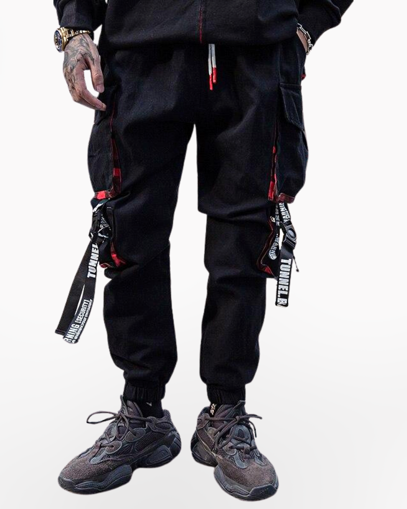 【Saudade Club】 UNISEX) Eyelet Cargo Pants Unisex Grey X Strap Denim Pants, Grey Tripp Prs Pants Raver